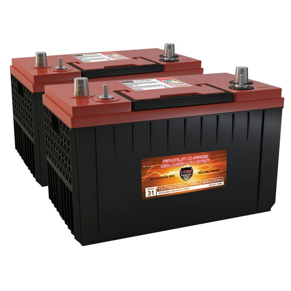 Qty 2 XCA31-1400 AGM Marmon Truck Group 31 Gas Diesel Semi Truck Bus repl Battery