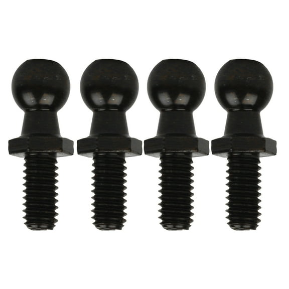 Qty 4 Ball Studs 13mm , 5/16 X 18 Thread Black Cloor For Lift New for Car Gas Shock Strut - Lift Supports Depot C-BS13-1B-4-a