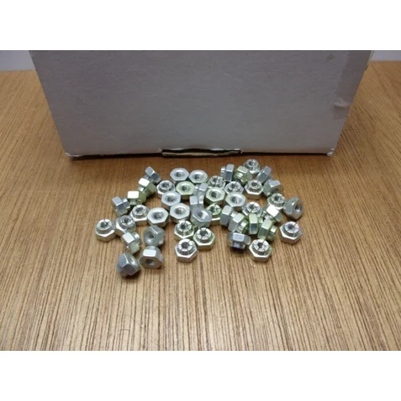 (Qty.46) Flexloc 21Fa-832 #8-32 Grade 2 Cadmium Plated Steel Top Lock Nut Usa