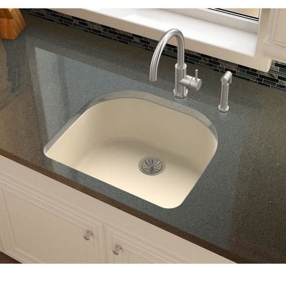 Qtz 25x22x8.5 Single UMnt Sink Parchment