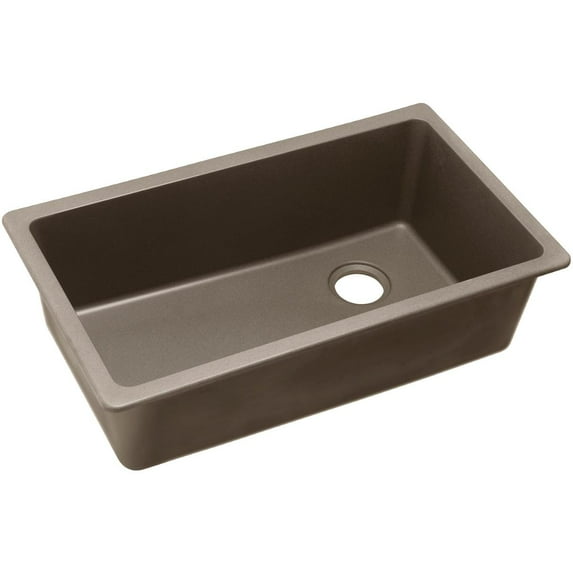 Qtz 33x18.7x9.5 Single UMnt Sink Greige