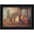 thumbnail image 1 of Qu'ay'je fait, assassins maudits 24x19 Black Ornate Wood Framed Canvas Art by Watteau, Jean Antoine, 1 of 2