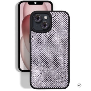 QuAngy Assureify Luxury Fashion Crystal Rhinestone iPhone 15 Plus Black Case