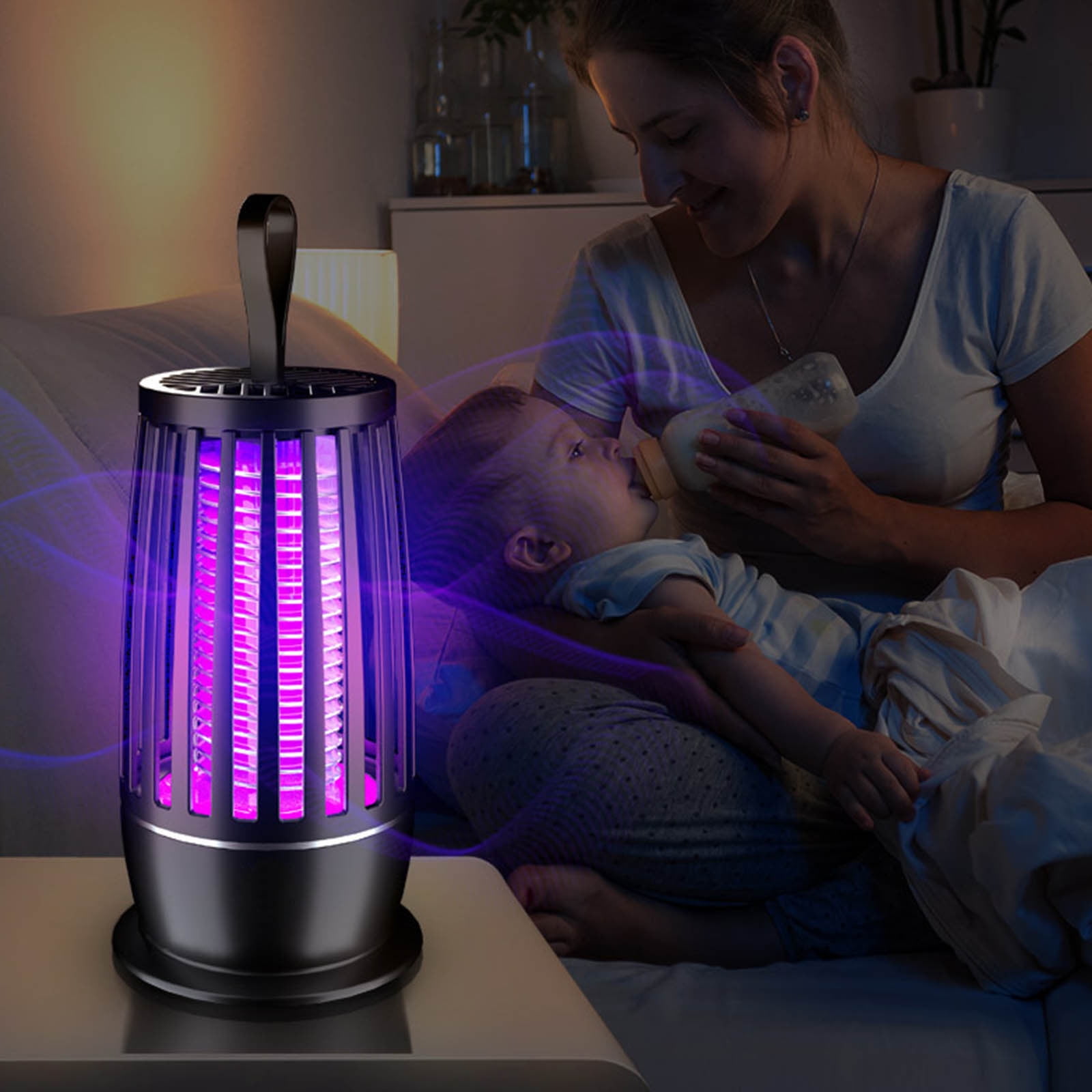 QuLuJing Bug Zapper Outdoor, Electric Shock Mosquito Lamp Mosquito Repellent Mosquito Repellent Blue Light Temptation(direct Plug-in Electric)