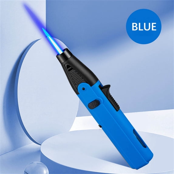 QuLuJing Cigarette Lighter, Cool torch Lighters Windproof for Outdoor Douable Blue Flame Refillable Lighters