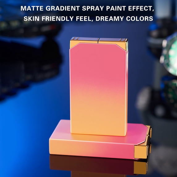 QuLuJing Fathers Day Gift Ideas, Flame Lighter, Switchable torch Lighter and Soft Flame Lighter 2 In 1, Refillable Butane Gradient Lighter