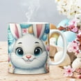 thumbnail image 1 of QuLuJing Fathers Day Mug, Easter Rabbit Ceramic Coffee Mark Cup Home Applicable Cup, 1 of 4
