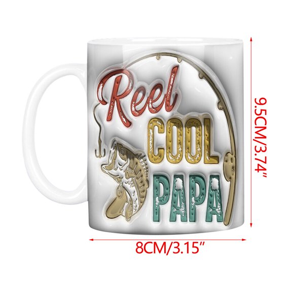 QuLuJing Fathers Day Mug, inflated World's Ever Mug 11oz Warp Sublimation Design, The Man The The Mug