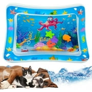 QuLuJing Water Playmat Thickened Water Sensor Play Mat for Cats Water Sensory Playmat with Fish for Pet Play Water Sensor Mat for Kids Water Sensory Pad Water Play, Summer Clearance