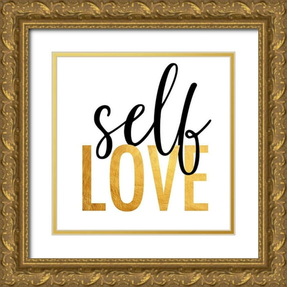 Quach, Anna 12x12 Gold Ornate Wood Framed with Double Matting Museum Art Print Titled - Self Love