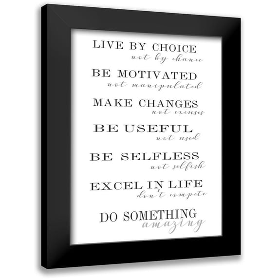 Quach, Anna 12x14 Black Modern Framed Museum Art Print Titled - Do Something Amazing