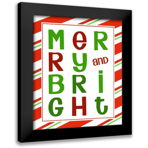 Quach, Anna 12x14 Black Modern Framed Museum Art Print Titled - Merry and Bright