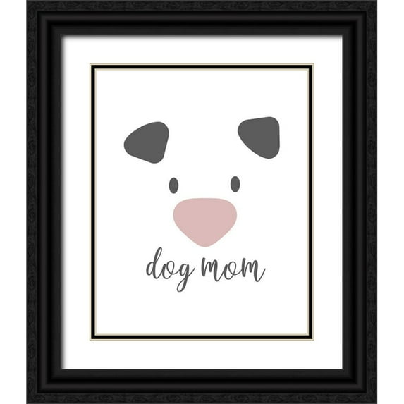 Quach, Anna 12x14 Black Ornate Wood Framed with Double Matting Museum Art Print Titled - Dog Mom