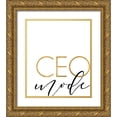thumbnail image 1 of Quach, Anna 12x14 Gold Ornate Wood Framed with Double Matting Museum Art Print Titled - CEO Mode, 1 of 4