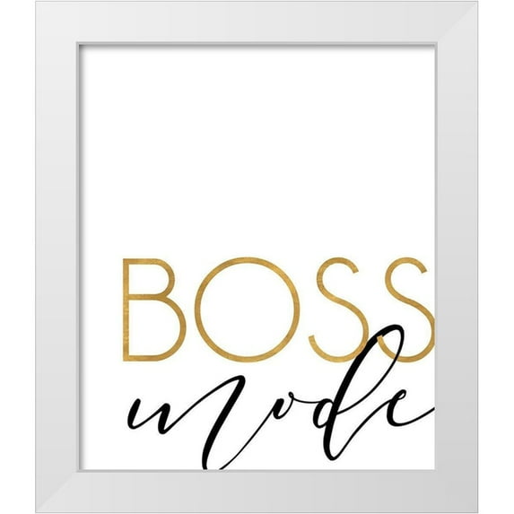Quach, Anna 12x14 White Modern Wood Framed Museum Art Print Titled - Boss Mode