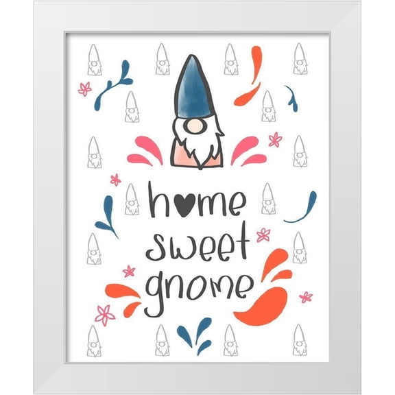 Quach, Anna 12x14 White Modern Wood Framed Museum Art Print Titled - Home Sweet Gnome