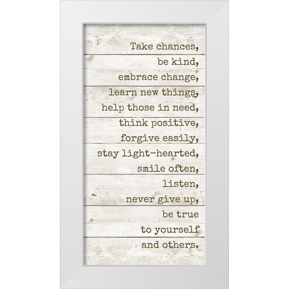 Quach, Anna 14x24 White Modern Wood Framed Museum Art Print Titled - Take Chances