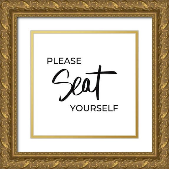 Quach, Anna 15x15 Gold Ornate Wood Framed with Double Matting Museum Art Print Titled - Seat Yourself