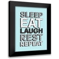 thumbnail image 1 of Quach, Anna 15x18 Black Modern Framed Museum Art Print Titled - Sleep Eat Laugh, 1 of 5