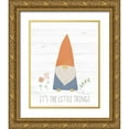 thumbnail image 1 of Quach, Anna 15x18 Gold Ornate Wood Framed with Double Matting Museum Art Print Titled - Its the Little Things (Gnome), 1 of 4