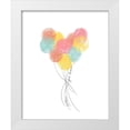 thumbnail image 1 of Quach, Anna 15x18 White Modern Wood Framed Museum Art Print Titled - Follow Your Heart Balloons, 1 of 4