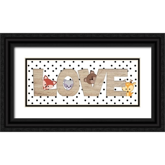Quach, Anna 18x10 Black Ornate Wood Framed with Double Matting Museum Art Print Titled - Love