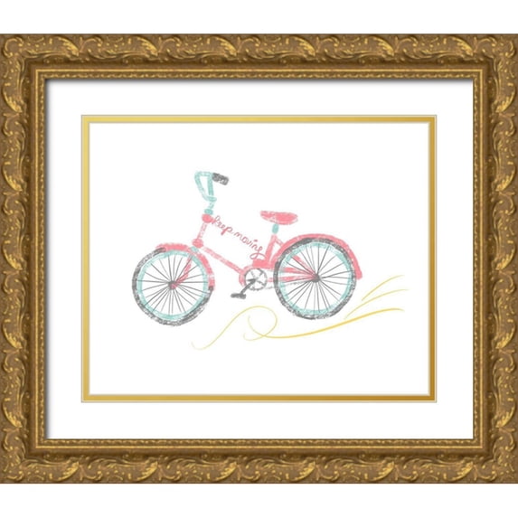 Quach, Anna 18x15 Gold Ornate Wood Framed with Double Matting Museum Art Print Titled - Keep Moving