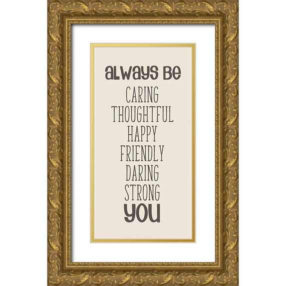 Quach, Anna 18x32 Gold Ornate Wood Framed with Double Matting Museum Art Print Titled - Always be You