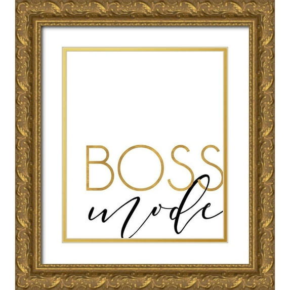 Quach, Anna 20x23 Gold Ornate Wood Framed with Double Matting Museum Art Print Titled - Boss Mode