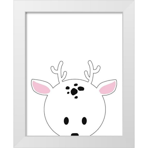 Quach, Anna 20x24 White Modern Wood Framed Museum Art Print Titled - Peek-A-Boo I