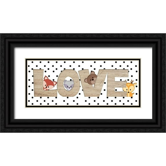 Quach, Anna 24x12 Black Ornate Wood Framed with Double Matting Museum Art Print Titled - Love