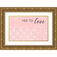 thumbnail image 1 of Quach, Anna 24x16 Gold Ornate Wood Framed with Double Matting Museum Art Print Titled - Yes To Love, 1 of 4