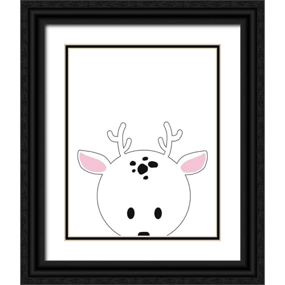 Quach, Anna 26x32 Black Ornate Wood Framed with Double Matting Museum Art Print Titled - Peek-A-Boo I