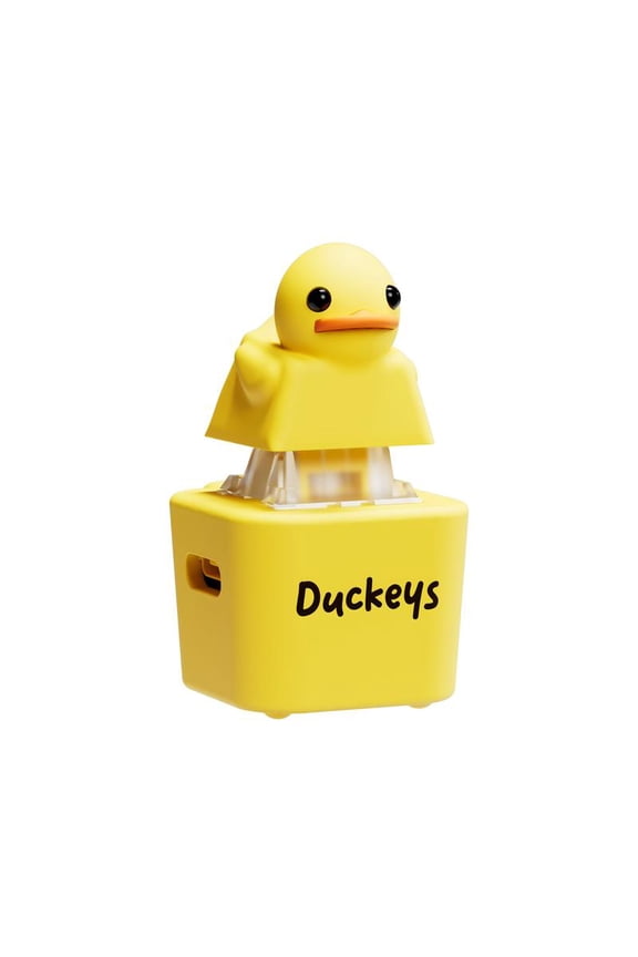 Quackey - Fidget Toy that Quacks! Duck Quacking Keychain, Funny Quacking Duck Keychain, USB Rechargeable Sensory Button Quacking Duck Toy Keychain