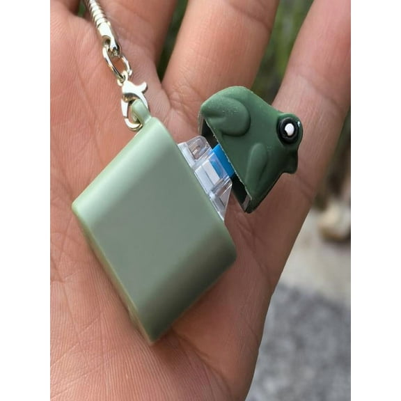 Quacking Duck Keychains, 2025 Duckys Quacking Fidget Toy, Croaking Fidget Toy Rechargeable Croaking Keychain,Fun Duck Keycap Keyboard Fidget Stress Relief Toy for Adults