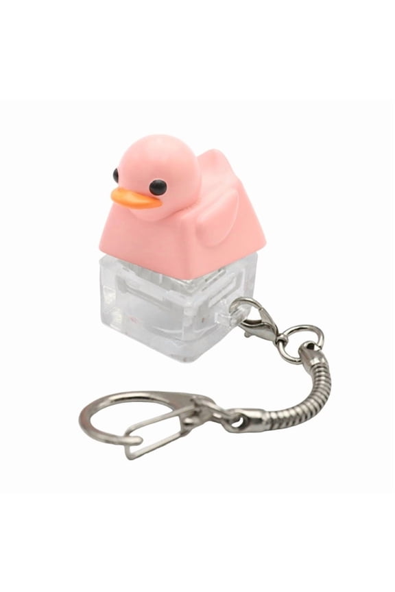Quacking Duck Resin Keycap Keychain Accessory Anxiety Relief Sensory Toy For Computer Keyboards Lovers Gift