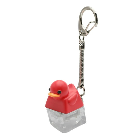 Quacking Duck Resin Keycap Keychain Accessory Stress Relief Sensory Toy For Computer Keyboards Lovers Gift