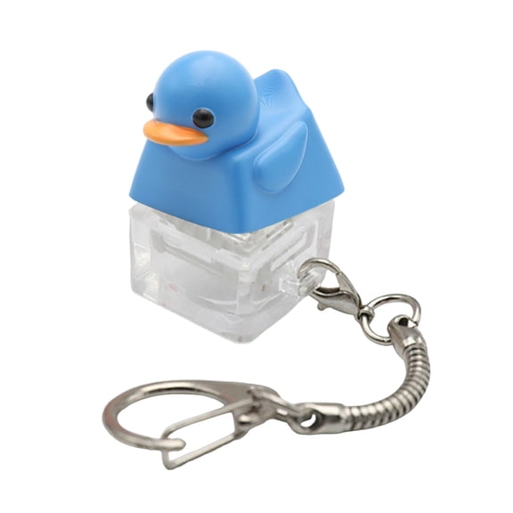 Quacking Duck Resin Keycap Keychain Accessory Stress Relief Sensory Toy For Computer Keyboards Lovers Gift