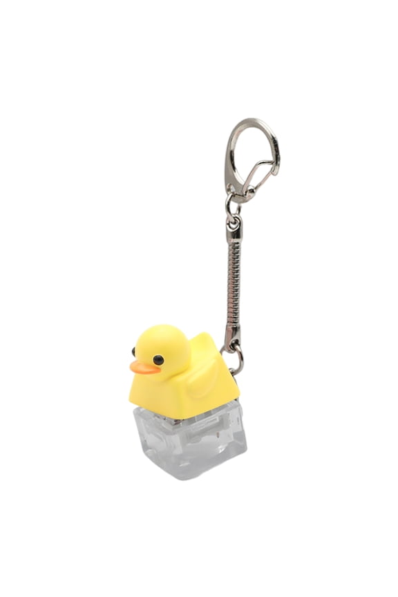 Quacking Duck Resin Keycap Keychain Accessory Stress Relief Sensory Toy For Computer Keyboards Lovers Gift