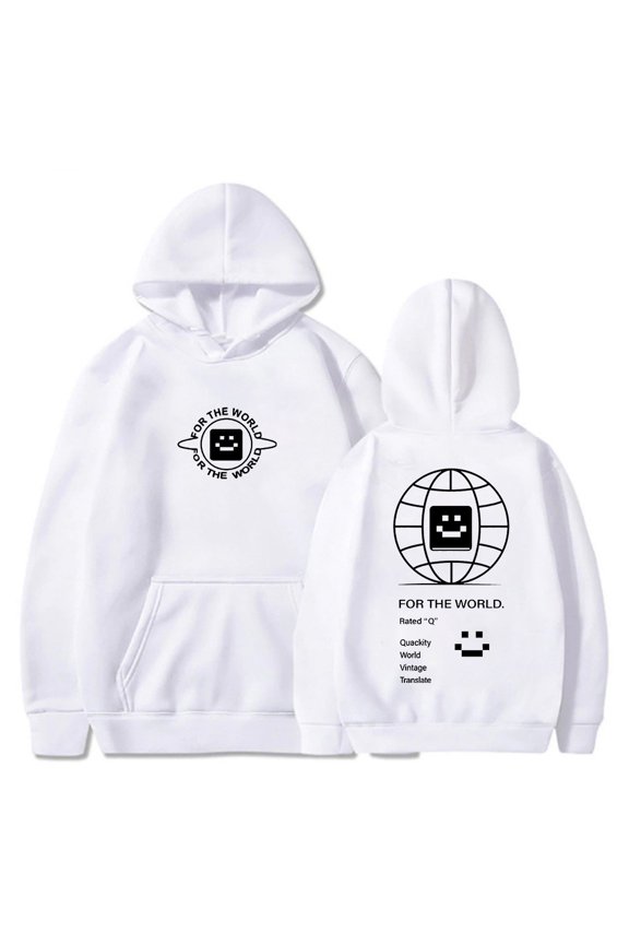 Quackity For The World Hoodie Unisex Long Sleeve Streetwear Women Men Hooded Sweatshirt