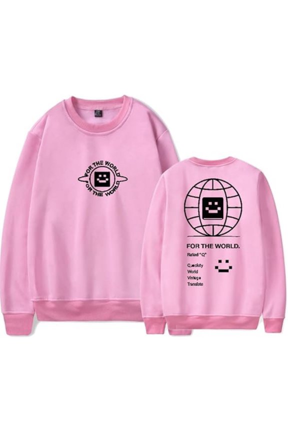 Quackity For The World Long Sleeve Crewneck Sweatshirt Women Men Casual Streetwear Fashion Clothes