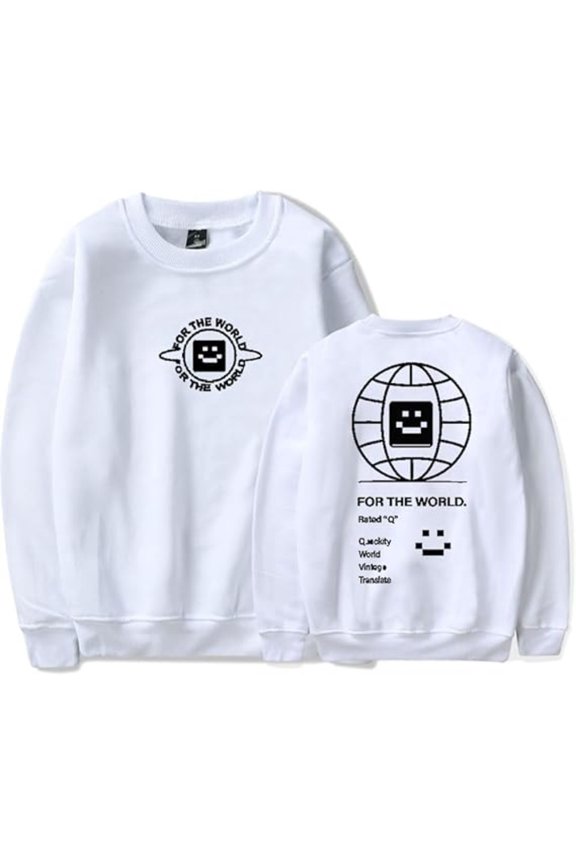 Quackity For The World Long Sleeve Crewneck Sweatshirt Women Men Casual Streetwear Fashion Clothes