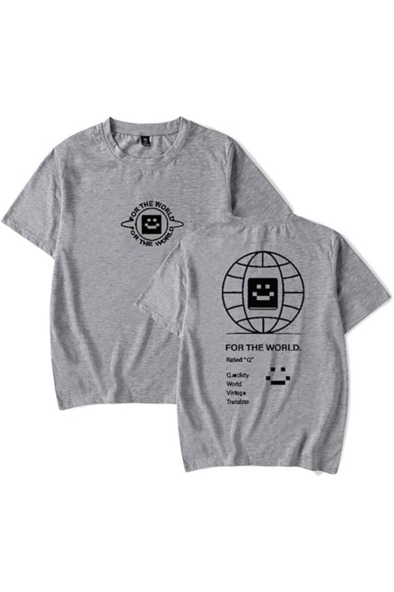 Quackity For The World T-Shirt Women Men Crewneck Casual Short Sleeve Fashion Tee