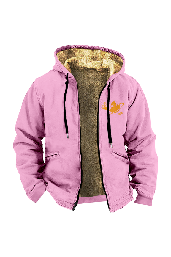 Quackity Las Nevadas Zipper Hoodie Men's Long Sleeve Jacket Fashion Streetwear Thickened Winter Coat