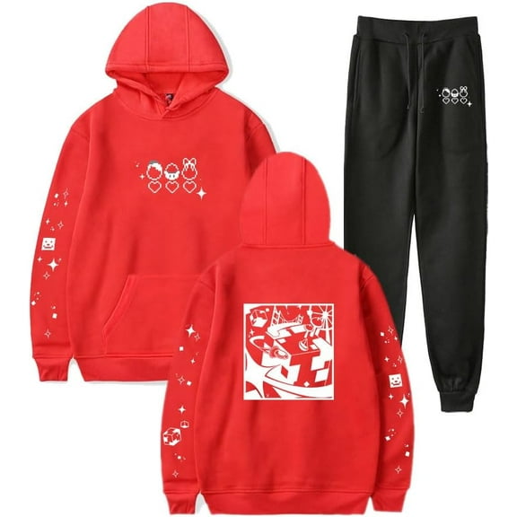 Quackity QSMP Original Egg Men/Women Fall Suit Hoodies Sportswear Hooded Ankle Banded Pant Two Piece Set