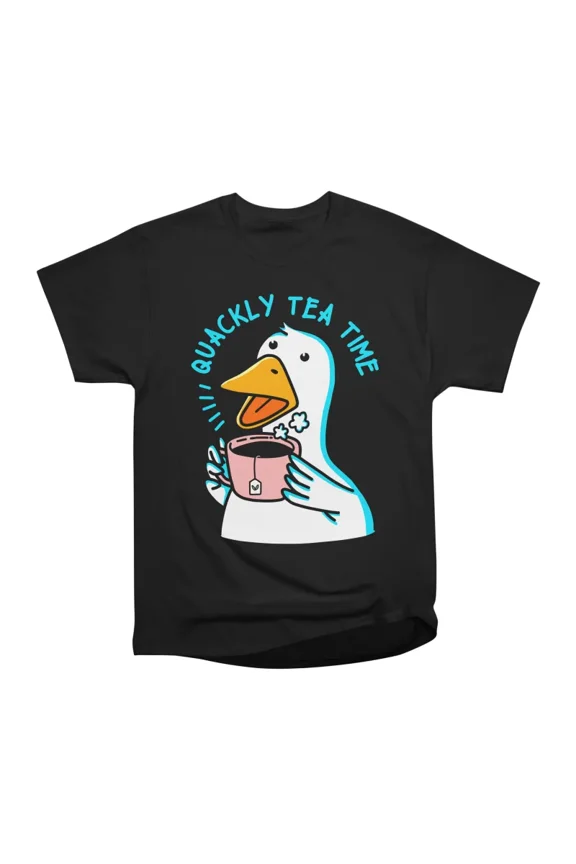 Quackly Tea Time T-Shirt Tee Gift For Him Merch For Her Apparel For Friend