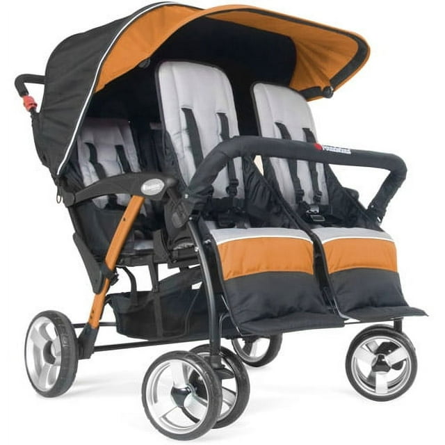 Quad 4-Seat Sport Stroller in Orange by Foundations