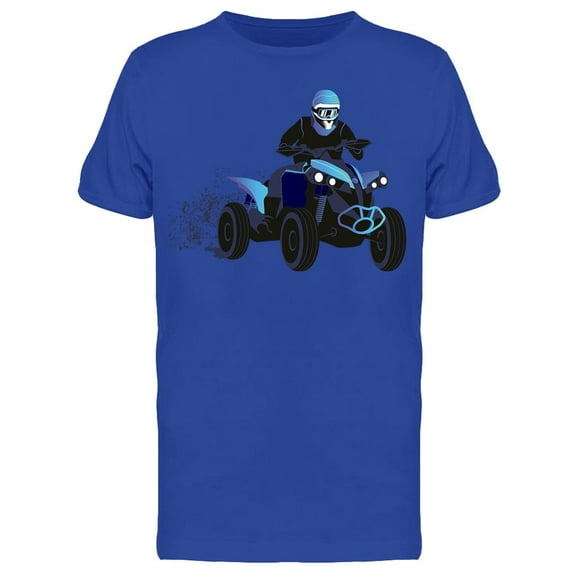 Quad Bike On Blue T-Shirt Men -Image by Shutterstock, Male Medium
