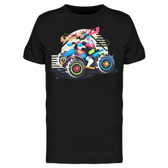 Quad Bike Rides Flat   T-Shirt Men -Image by Shutterstock, Male Medium