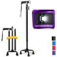 thumbnail image 1 of Quad Cane (300 lbs) - Adjustable Walking Cane with Large 4-Pronged Base & LED Light, Extra Balance & Stability Walking Stick for Seniors, Men & Women, 1 of 1